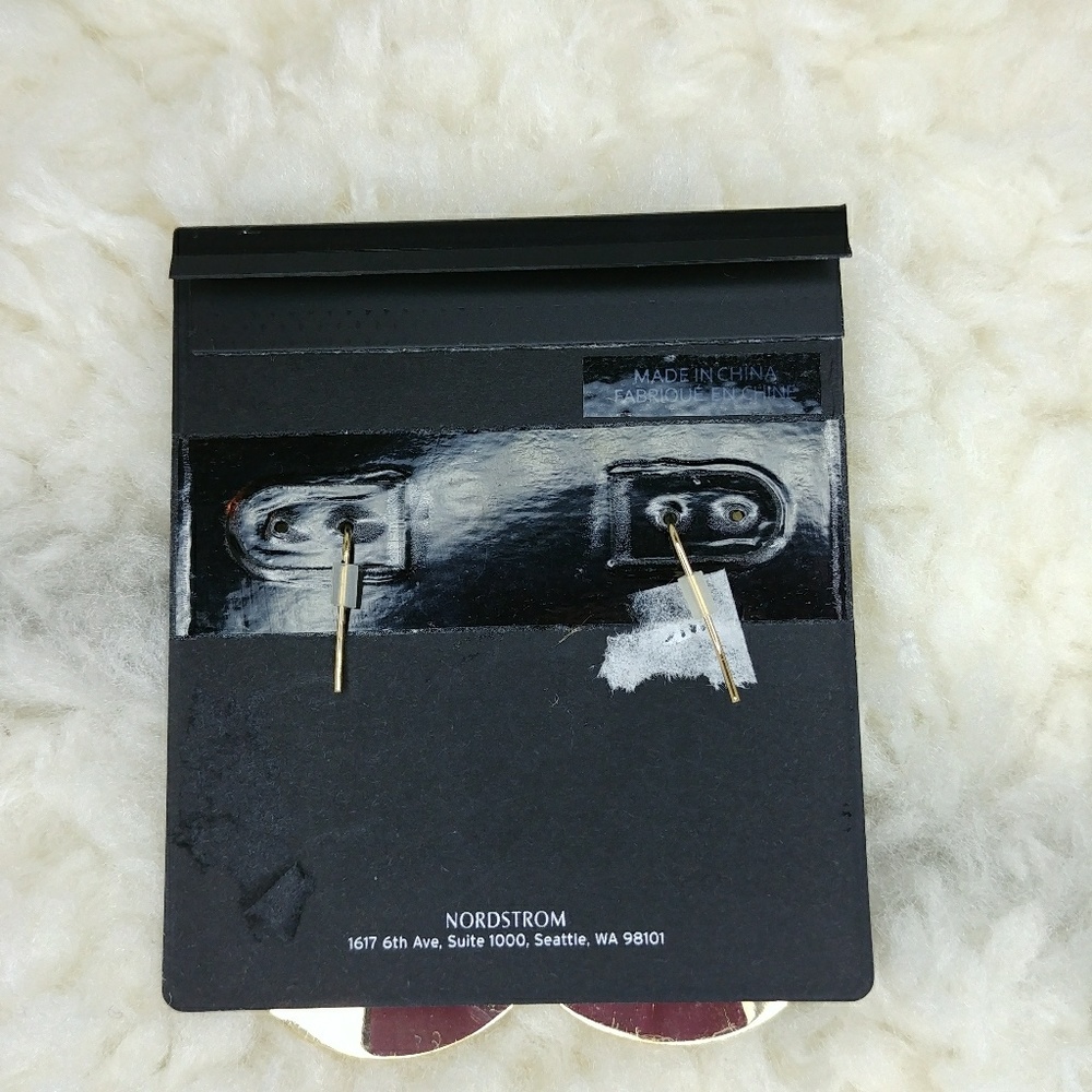 Halogen Hollow Teardrop Goldtone Earrings NWT - Picture 2 of 3